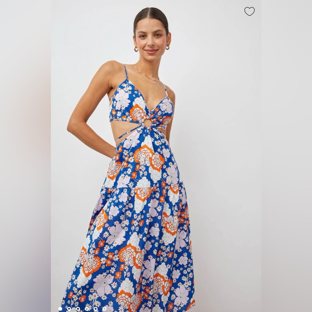 Floral Maxi Dress with Tie Straps